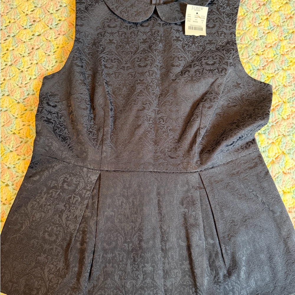 J. Crew  Sleeveless Top with Textured Pattern
